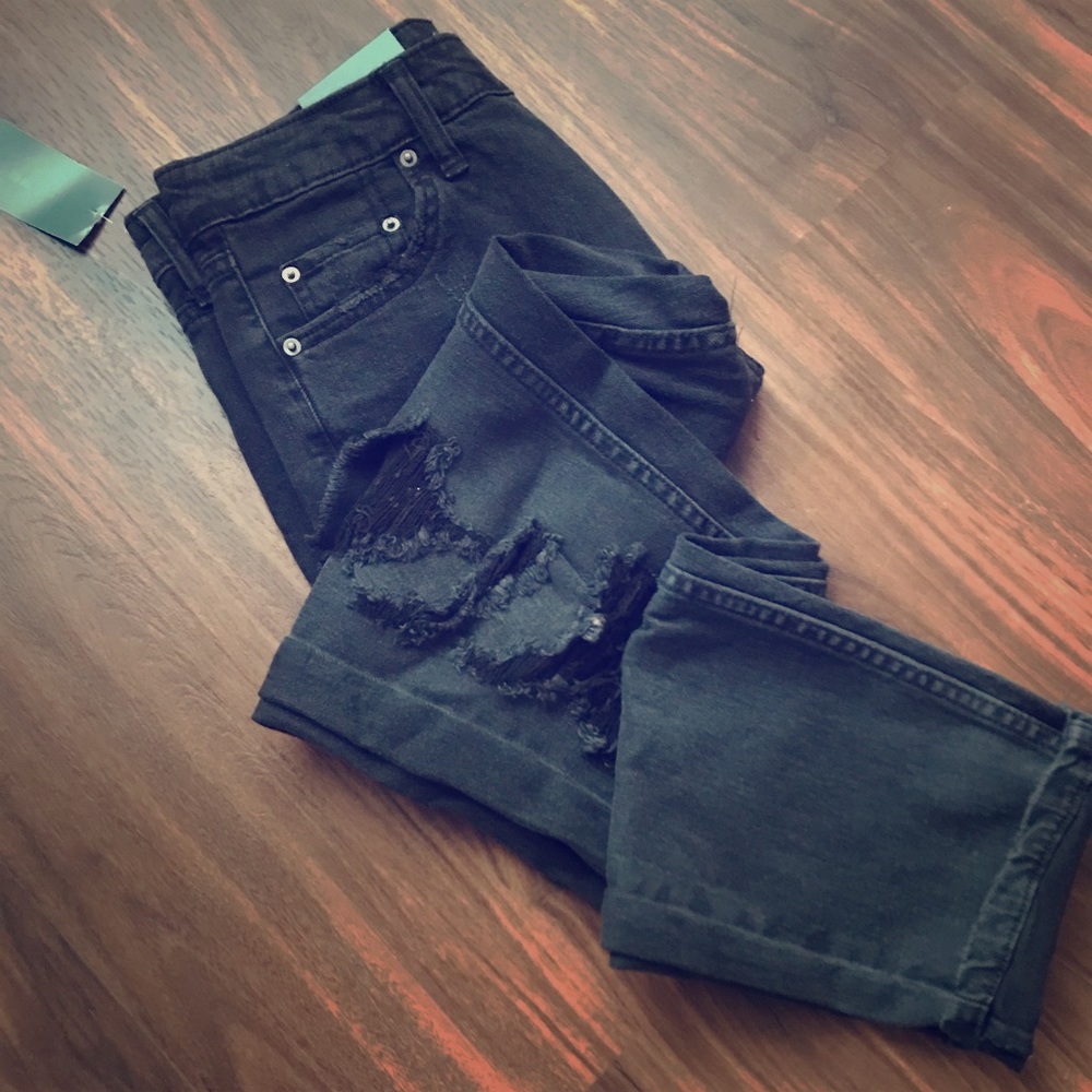 Distressed Mom Jeans